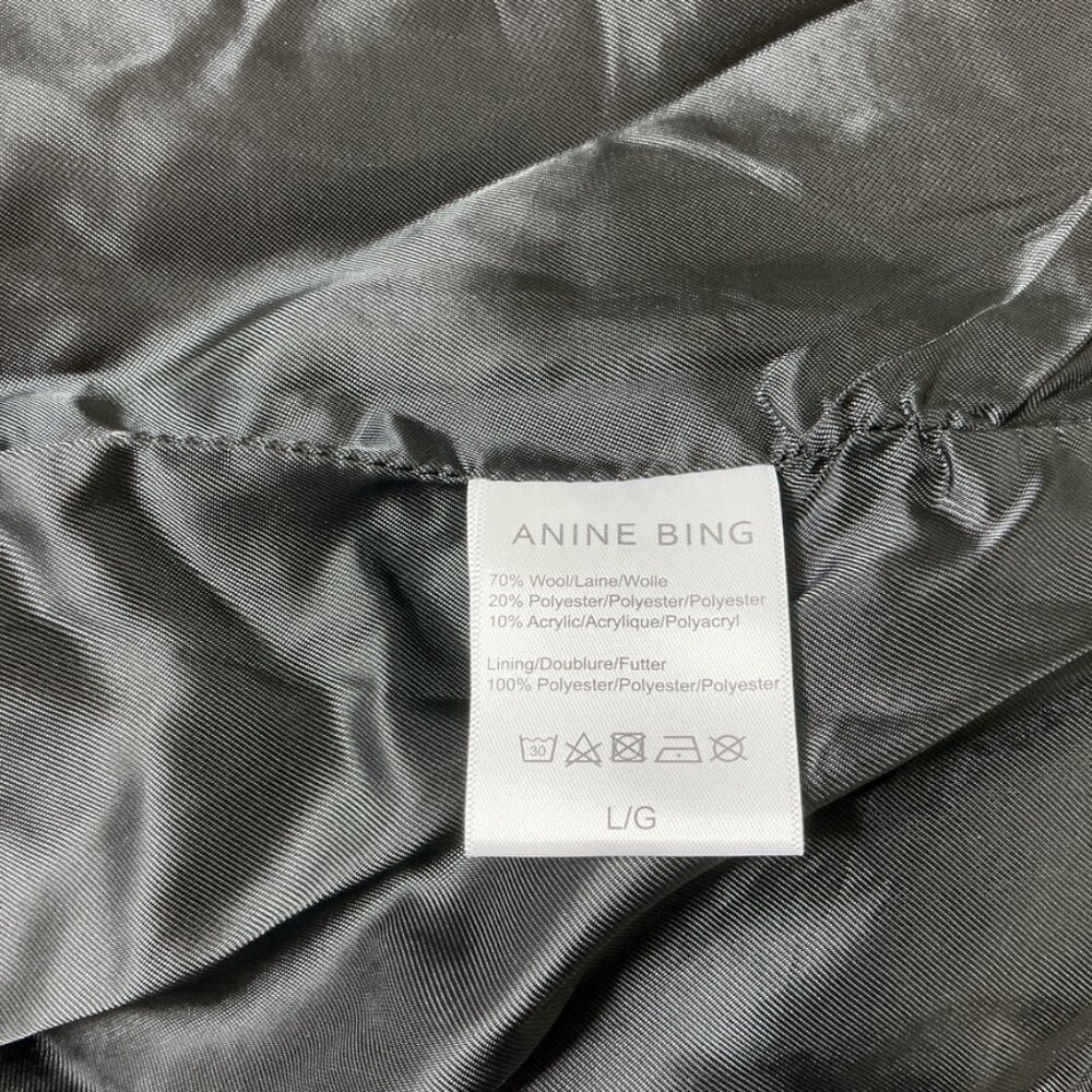 Anine Bing Red Black Bobbi Buffalo Plaid Wool Blend Boucle Jacket Shacket L - Picture 9 of 10